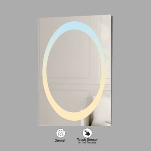 VONN VMRH0230TW Tunable White LED Bath Mirror in Silver, Rectangle 24"W x 30"H or 30"W x 36"H