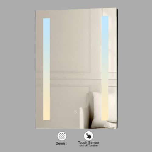 VONN VMRH0320TW Tunable White LED Bath Mirror in Silver with Back Lit, Rectangle 24"W x 30"H or 30"W x 36"H