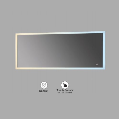 VONN VMRJ0108ATW Tunable White LED Bath Mirror in Silver, Rectangle 36"W x 24"H