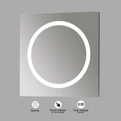 VONN VMRJ1720 LED Bath Miror in Silver, Square 30"W x 30"W