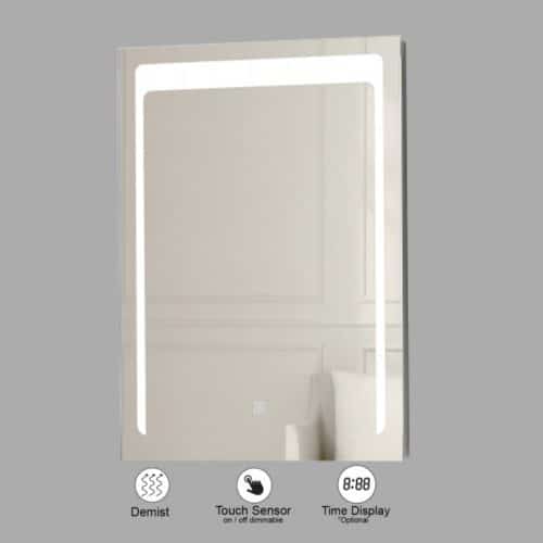 VONN VMRS0130 LED Bath Mirror in Silver with Back Lit, Rectangle 24"W x 30"H or 30"W x 36"H