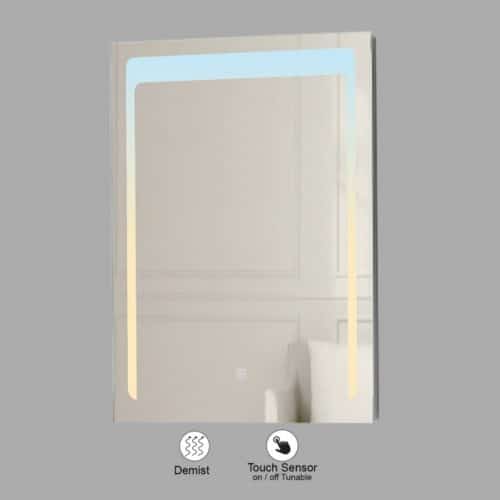 VONN VMRS0130TW Tunable White LED Bath Mirror in Silver with Back Lit, Rectangle 24"W x 30"H or 30"W x 36"H