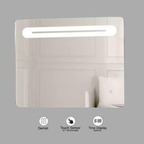 VONN VMRS0230 LED Bath Mirror in Silver with Back Lit, Rectangle 30"W x 24"H or 36"W x 30"H