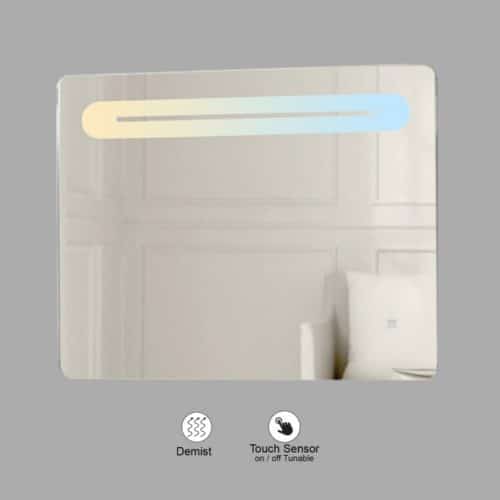 VONN VMRS0230TW Tunable White LED Bath Mirror in Silver with Back Lit, Rectangle 30"W x 24"H or 36"W x 30"H