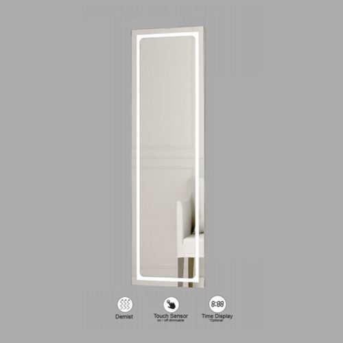 VONN VMRS0430 LED Bath Mirror in Silver with Back Lit, Rectangle 16"W x 55"H