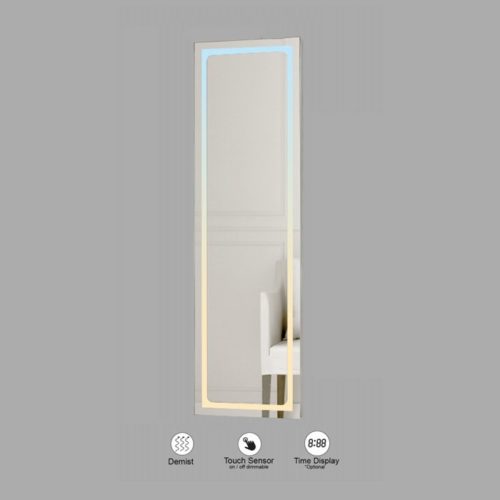 VONN VMRS0430TW Tunable White LED Bath Mirror in Silver with Back Lit, Rectangle 16"W x 55"H