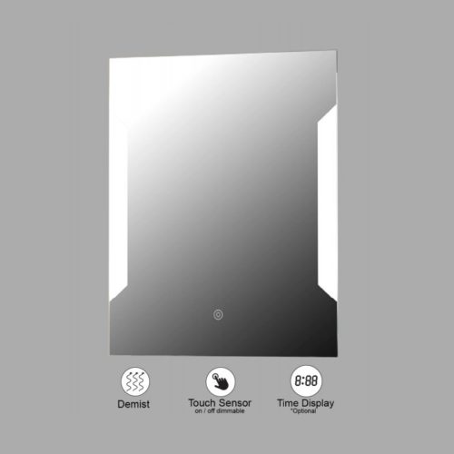 VONN VMRS0920A LED Bath Mirror in Silver, Rectangle 24"W x 30"H or 30"W x 36"H