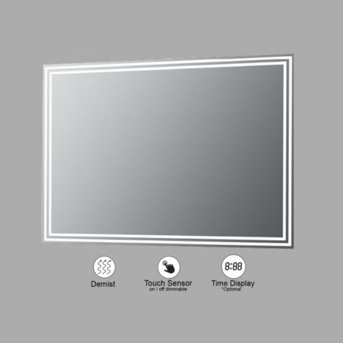 VONN VMRS1130 LED Bath Mirror in Sliver, Rectangle 36"w x 24"H