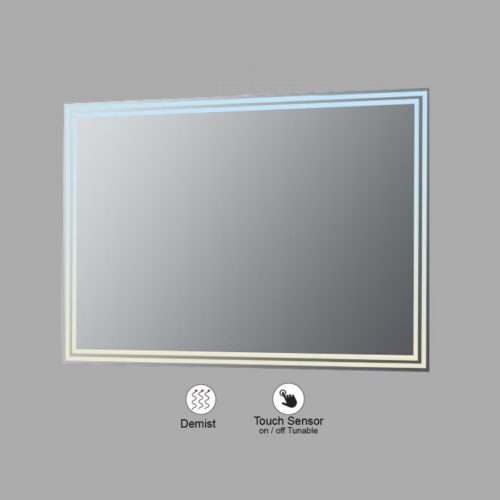 VONN VMRS1130TW Tunable White LED Bath Mirror in Silver, Rectangle 36"W x 24"H