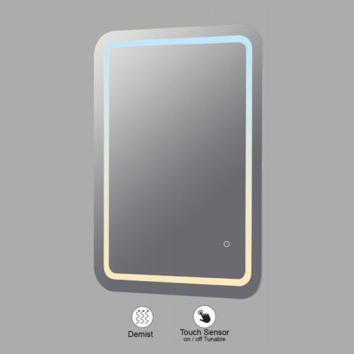 VONN VMRS1530TW Tunable White LED Bath Mirror in Silver, Rectangle 24"W x 30"H or 30"W x 36"H