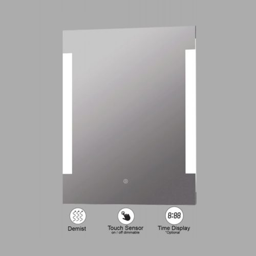 VONN VMRS1830A LED Bath Mirror in Silver, Rectangle 24"W x 30"H or 30"W x 36"H