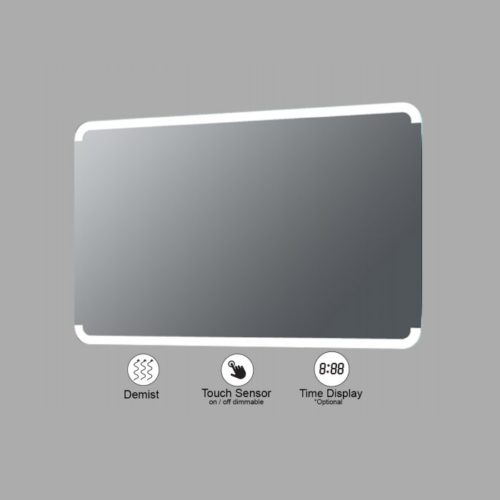 VONN VMRS2240A Led Bath Mirror in Silver, Rectangle 36"W x 24"H