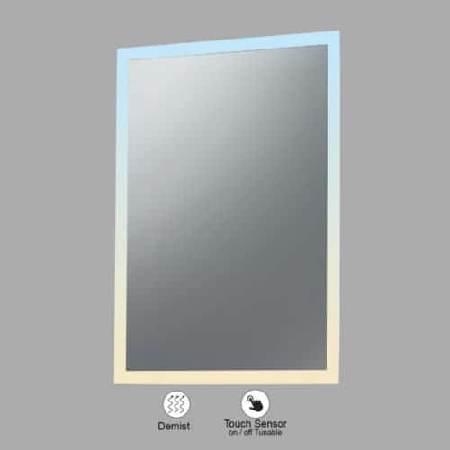 VONN VMRS3820ATW Tunable White LED Bath Mirror in Silver, Rectangle 24"W x 30"H or 30"W x 36"H