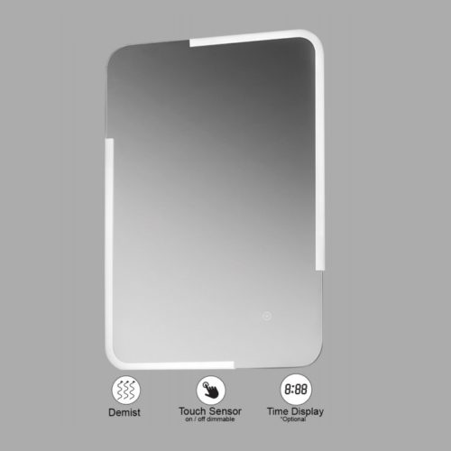 VONN VMRS3920A LED Bath Mirror in Silver, Rectangle 24"W x 30"H or 30"W x 36"H