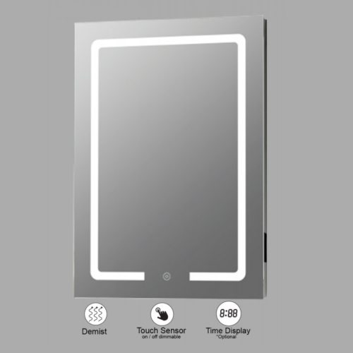 VONN VMRS4930 LED Bath Mirror in Silver with Back Lit, Rectangle 24"W x 30" or 30"W x 36"H
