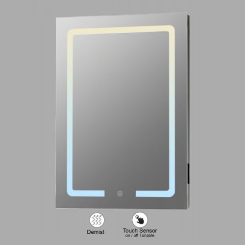 VONN VMRS4930TW Tunable White LED Bath Mirror in Silver with Back Lit, Rectangle 24"W x 30"H or 30"W x 36"H