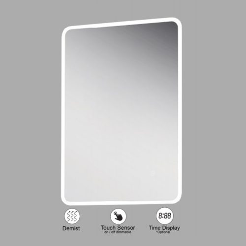 VONN VMRS5020 LED Bath Mirror in Silver, Rectangle 24"w x 30"H or 30"W x 36"H