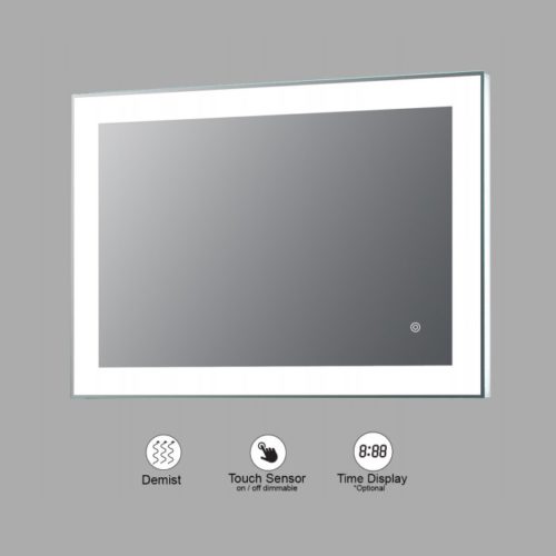 VONN VMRS5930A LED Bath Mirror in Silver, Rectangle 24"W x 30"H or 30"W x 36"H