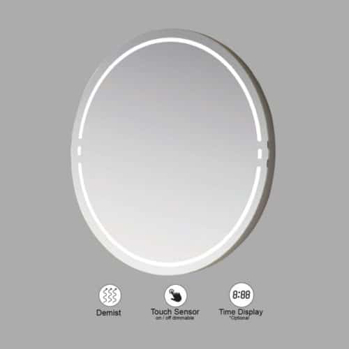 VONN VMRS6620 LED Bath Mirror in Silver, Round 30"W x 30"H