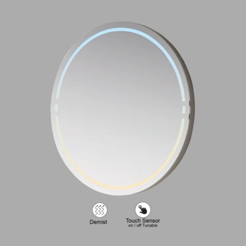 VONN VMRS6620TW Tunable White LED Bath Mirror in Silver, Round 30"W x 30"H