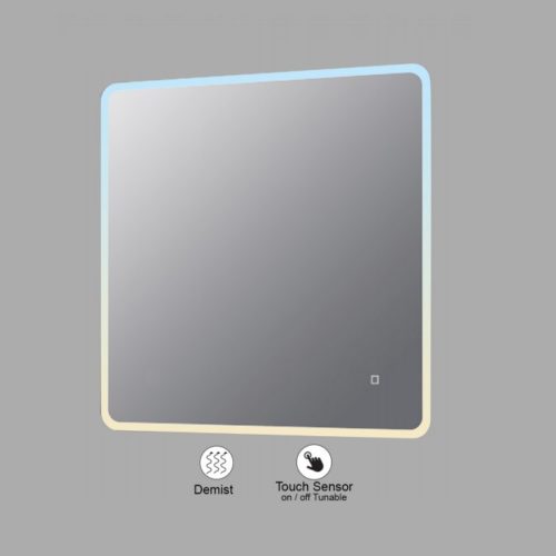 VONN VMRS6630TW Tunable White LED Bath Mirror in Silver, Rectangle 30"W x 30"H