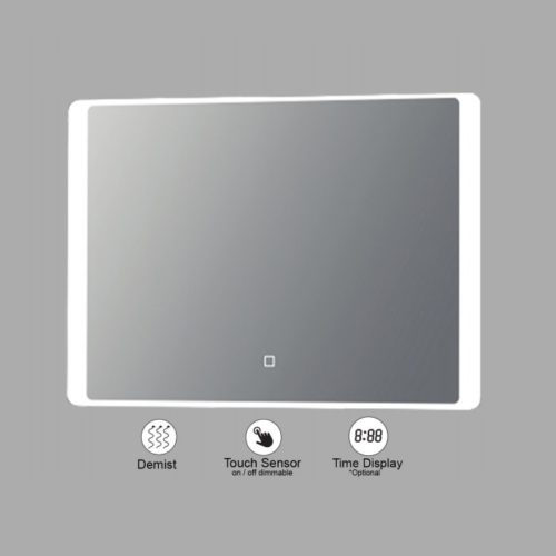 VONN VMRS6830 LED Bath Mirror in Silver, Rectangle 30"W x 24"H or 36"W x 30"H