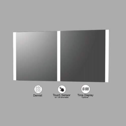 VONN VMRS7130 LED Bath Mirror in Silver, Rectangle 48"W x 30"H