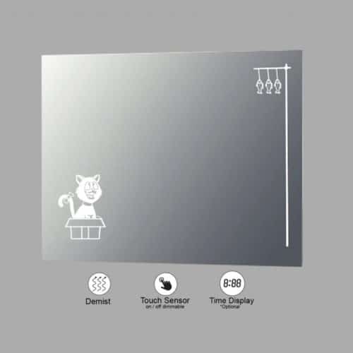 VONN VMRS7630 Led Bath Mirror in Silver with Back Lit, Rectangle 30"W x 24"H or 36"W x 30"H