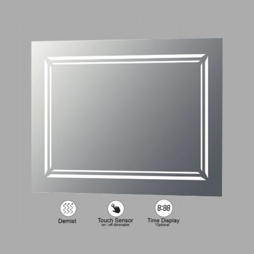 VONN VMRS7830 LED Bath Mirror in Silver with Back Lit, Rectangle 30"W x 24"H or 36"W x 30"H