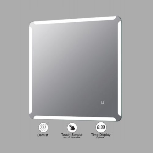 VONN VMRS8930A LED Bath Mirror in Silver, Square 30"W x 30"H
