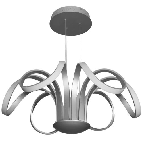 Capella VMC32420AL 30" Modern Flower-Pedal LED Chandelier, Aluminum Finish