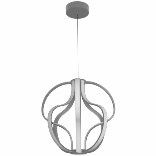 Capella VMC32430AL 21" Modern Globe LED Chandelier, Aluminum Finish