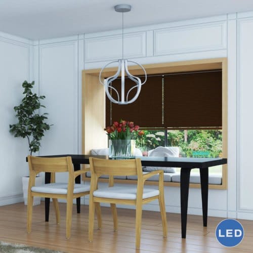 Capella VMC32430AL 21" Modern Globe LED Chandelier, Aluminum Finish