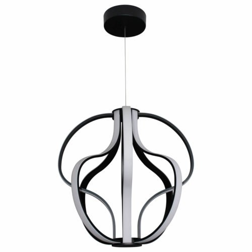Capella VMC32430BL 21" Modern Globe LED Chandelier, Black