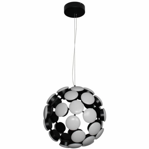 Kastra VMC32610BL 16" Modern Celestial Globe LED Chandelier, Black