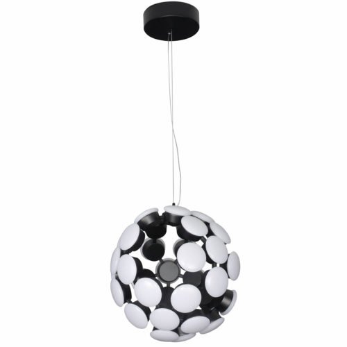 Kastra VMC32620BL 19" Modern Celestial Globe LED Chandelier, Black