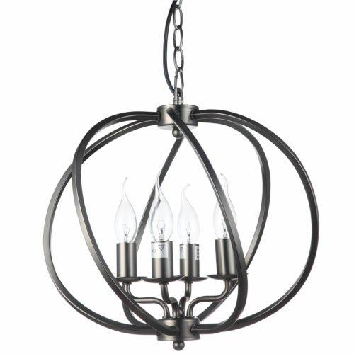Sargas VTC31104BZ 16" Industrial Globe LED Chandelier, Architectural Bronze