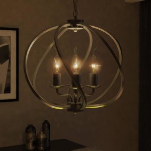 Sargas VTC31104BZ 16" Industrial Globe LED Chandelier, Architectural Bronze