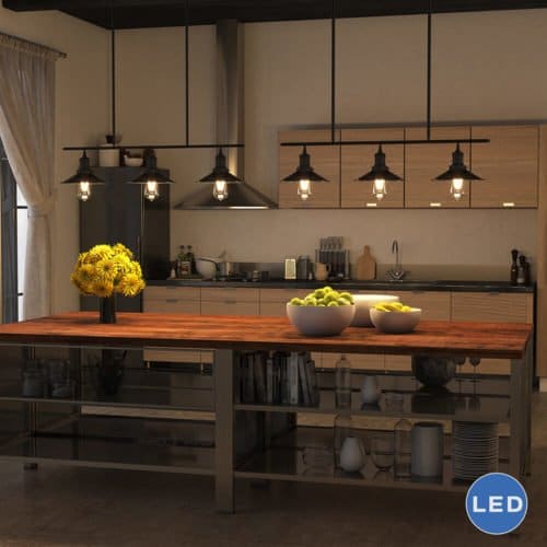 Delphinus VVC31013BZ 35" Industrial Linear LED Chandelier, Architectural Bronze