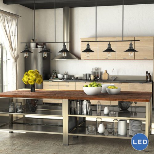 Delphinus VVC31013BZ 35" Industrial Linear LED Chandelier, Architectural Bronze