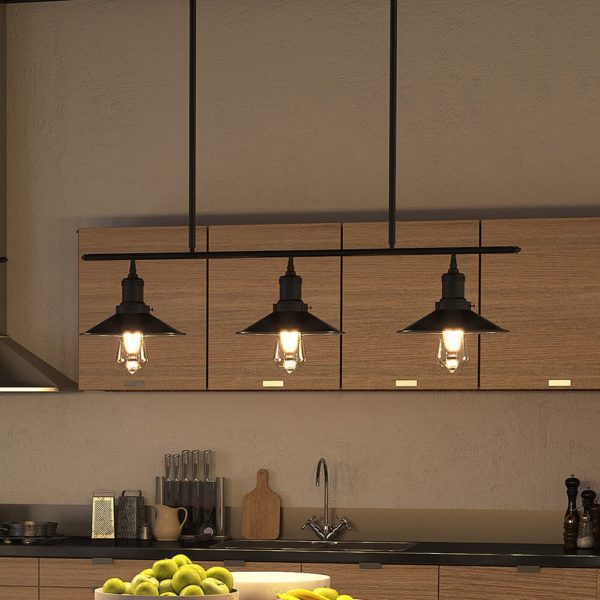 Delphinus VVC31013BZ 35" Industrial Linear LED Chandelier, Architectural Bronze
