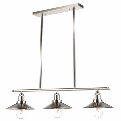 Delphinus VVC31013SN 35" Industrial Linear LED Chandelier, Satin Nickel