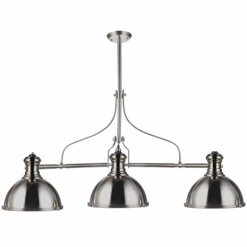 Dorado VVC31203SN 53" Industrial Linear LED Chandelier, Satin Nickel