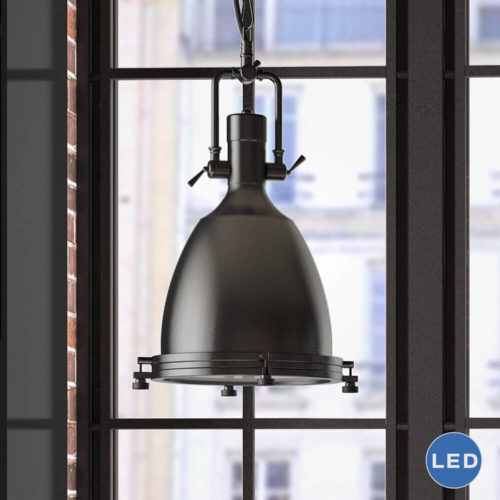 Dorado VVP21011BZ 14" Industrial LED Pendant, Architectural Bronze
