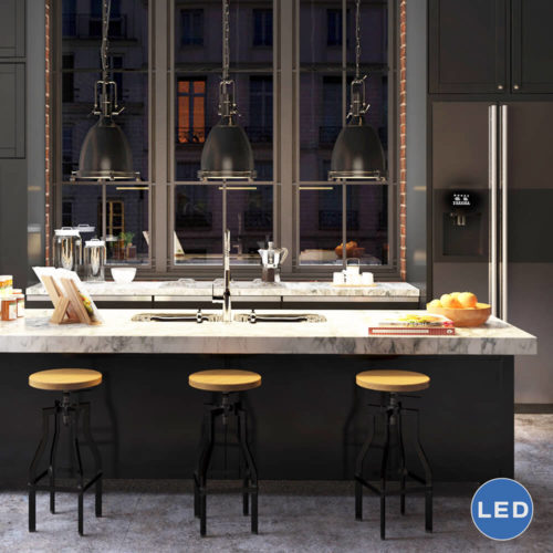 Dorado VVP21011BZ 14" Industrial LED Pendant, Architectural Bronze
