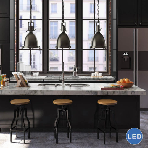 Dorado VVP21011BZ 14" Industrial LED Pendant, Architectural Bronze