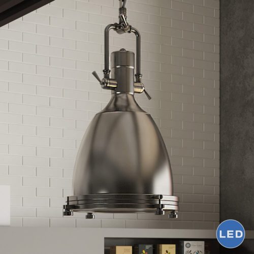 Dorado VVP21011SN 14" Industrial LED Pendant, Satin Nickel