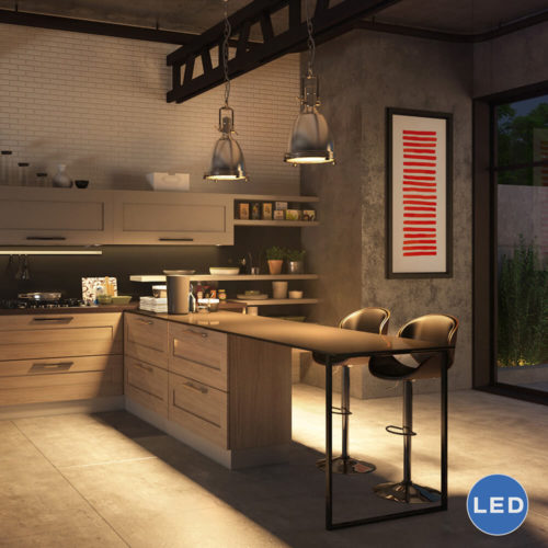 Dorado VVP21011SN 14" Industrial LED Pendant, Satin Nickel