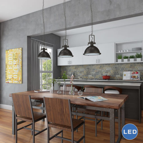 Dorado VVP21021BZ 11" Industrial LED Pendant, Architectural Bronze