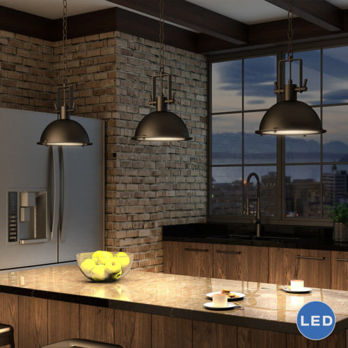 Dorado VVP21021BZ 11" Industrial LED Pendant, Architectural Bronze